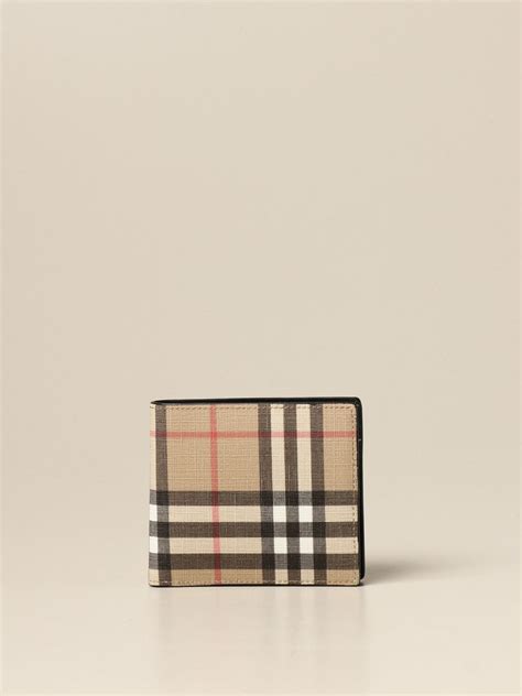 burberry canvas leather wallet|Burberry men's leather wallet.